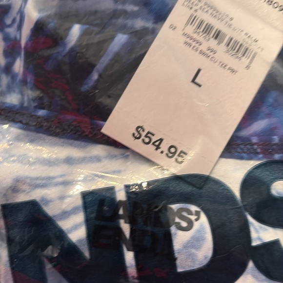 Lands' End XS & large Long Sleeve Swim Tee Rash Guard Deep Sea Navy Tie Dye nwt - Picture 8 of 12